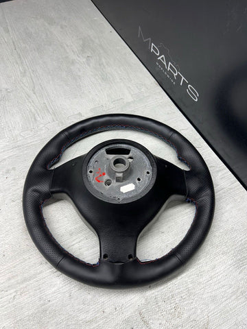 REWRAPPED Perforated BMW Steering Wheel 01-06 E46 M3 Stock MANUAL 32342282020