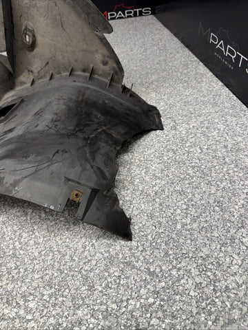 01-06 BMW E46 M3 Front Right Passenger Fender Liner Splash Guard OEM *Crack*