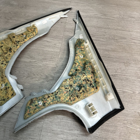 BMW F10 M5 13-16 REAR LEFT & RIGHT ALCANTARA C-PILLAR TRIM PANEL PAIR OEM