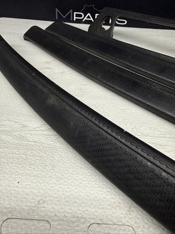 08-13 BMW E92 E93 M3 Interior Trim Set Carbon Leather OEM *4 Broken Tabs