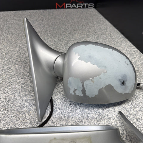 01-06 BMW E46 M3 Side View Door Mirrors Pair Titan Silver *Notes*