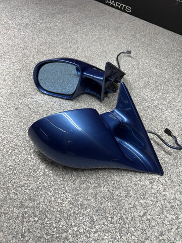 95-99 BMW E36 M3 Coupe Side Door Mirrors Pair OEM Estoril Blue
