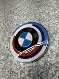 BMW F91 F92 F93 M8 FRONT BONNET HOOD BADGE LOGO EMBLEM 50TH ANNIVERSARY 8087191