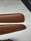 01-06 BMW E46 M3 Convertible Door Upper Arm Rest Armrest Pads Cinnamon *Damaged*