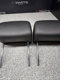2001-2006 BMW E46 M3 Convertible Black Rear Headrests Head Rests Pair *Tab*