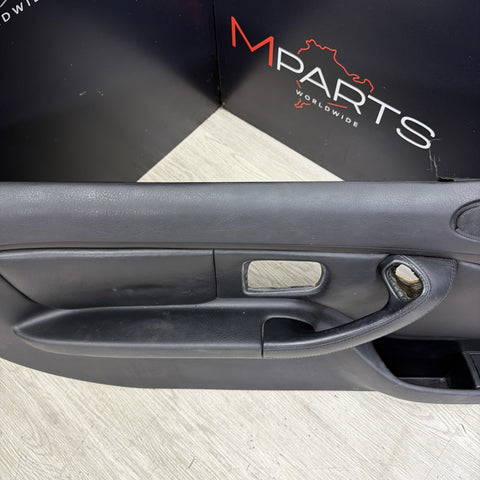 96-02 BMW Z3M Front Left Driver Door Card Panel Cover Trim Leather Black