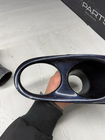 01-06 BMW E46 M3 FRONT FOG LIGHT COVERS SURROUND TRIMS AFTERMARKET BLACK