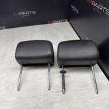 2001-2006 BMW E46 M3 Convertible Black Rear Headrests Head Rests Pair  *Notes*
