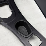 BMW E93 M3 08-13 Front Black Leather Manual Center Console Trim Assembly OEM
