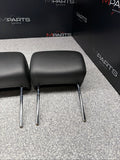 2001-2006 BMW E46 M3 Convertible Black Rear Headrests Head Rests Pair *Tab*