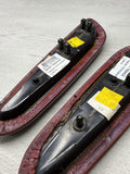 BMW E46 325 330 M3 Convertible Rear Imola Red Upper Armrest Pads 7894431 7894432