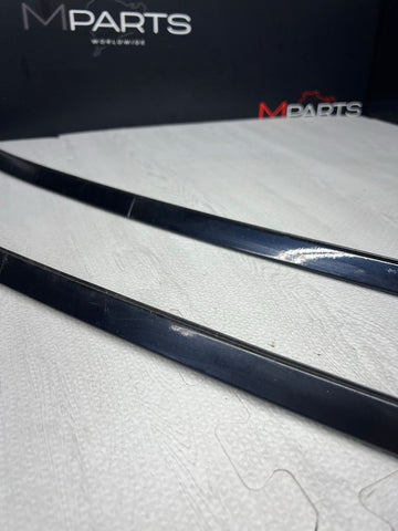 BMW E46 330CI M3 325CI Roof Rails Moldings Trims Carbon Black Pair Coupe OEM