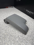 01-06 BMW E46 M3 Center Console Armrest Arm Rest Grey Leather Top Only