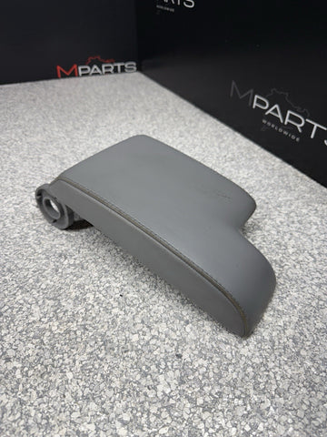 01-06 BMW E46 M3 Center Console Armrest Arm Rest Grey Leather Top Only