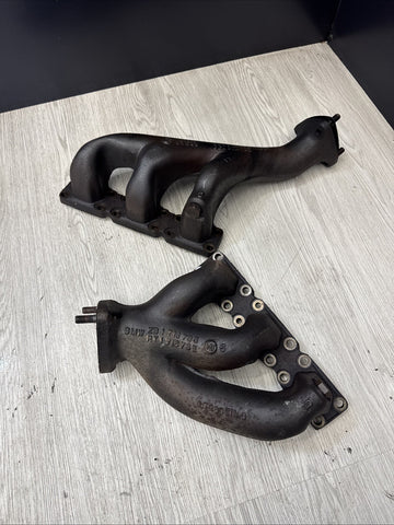91-96 BMW E36 320 325 525 M3 M50 S50 Rear Engine Motor Exhaust Manifold Set OEM