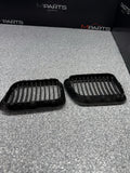 BMW 97-99 E36 M3 Front Kidney Grilles Gloss Black Set