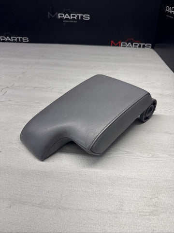 01-06 BMW E46 M3 Center Console Armrest Arm Rest Dove Grey Leather Top Only