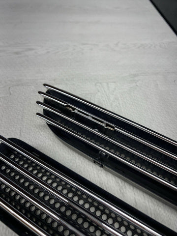 01-06 BMW E46 M3 Fender Vent Grilles Grills Trims Chrome OEM No Emblems