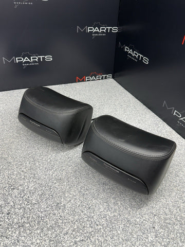 2001-2006 BMW E46 M3 Convertible Black Rear Headrests Head Rests Pair