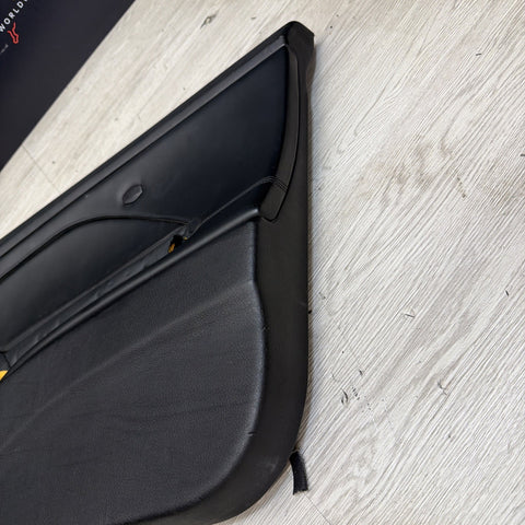01-06 BMW E46 M3 FRONT PASSENGER RIGHT SIDE DOOR PANEL CARD BLACK OEM