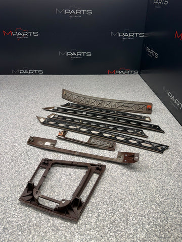 99-05 BMW E46 Sedan 8-Piece Interior Wood Trim Set Center Console OEM *Notes*