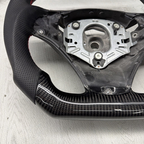 08-13 BMW E90 E92 E93 M3 OHC Carbon fiber Steering Wheel Red Stitched DCT