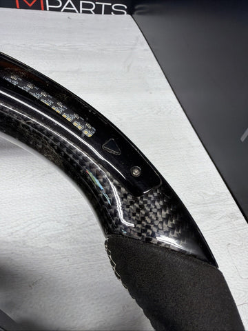 08-13 BMW E90 E92 E93 M3 OHC Carbon fiber Steering Wheel Tri Stitched Manual