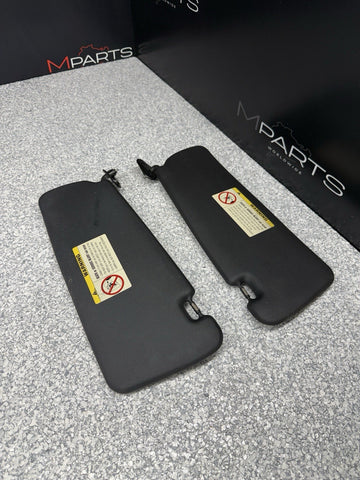 BMW 94-99 E36 M3 Coupe Black Sun Visors Sunvisors Pair OEM