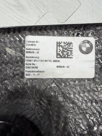 OEM BMW M3 CS M4 CS M4 20-26 Carbon Fiber Front Lip 51758085420 *Notes*