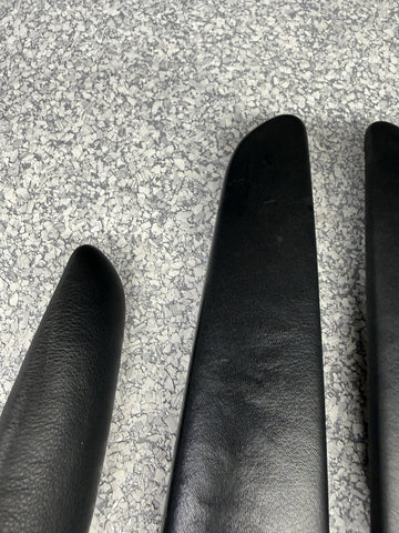01-06 BMW E46 M3 Convertible Door Upper Arm Rest Armrest Pads Black