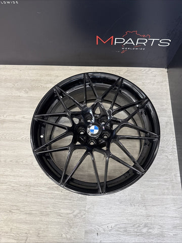 15-20 BMW F80 F82 F83 M3 M4 666M 20” Rear OEM Wheel Rim Gloss Black 20x10