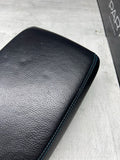 16-21 OEM BMW F87 M2 Center Armrest Tray Console Black Leather Blue Stitch