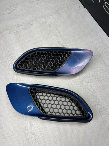 08-13 BMW E90 E92 E93 M3 Hood Scoops Space Blue Pair 8042978