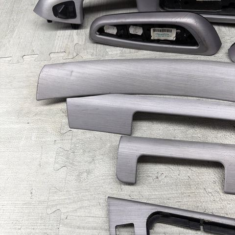 01-06 BMW E46 M3 Convertible Interior Armrests Trim Set Brushed Aluminum *Notes*