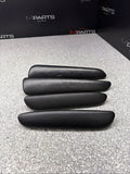 01-06 BMW E46 M3 Coupe Door Upper Arm Rest Armrest Pads Black *Tabs*