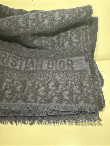 NEW Christian Dior WW Plaids D Oblique Summer Blanket C540 Navy Blue