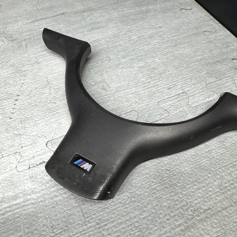 OEM 01-06 BMW E46 M3 Lower Steering Wheel Trim Cover Plate Titan Shadow Grey