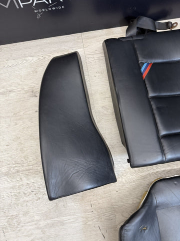 95-99 BMW E36 M3 Sedan Rear Bench + Folding Backrest Back Rest Seats Black *Rip*
