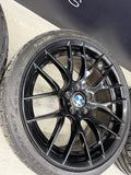 BMW 08-13 E90 E92 E93 M3 19” OEM Competition Wheels Style 359M Black Set + Tires