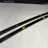 BMW E46 325 330 M3 Roof Rails Moldings Trims Pair Coupe OEM Jet Black