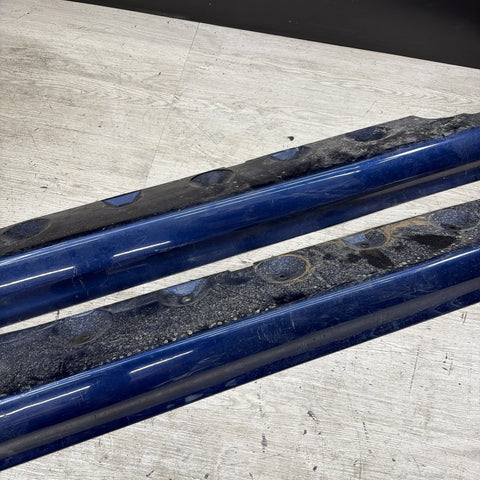 01-06 BMW E46 M3 Rocker Panel Side Skirts OEM Topaz Blue