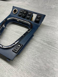 BMW Z3 M Z3M CENTER CONSOLE SHIFTER TRIM W/CHROME RING ESTORIL BLUE