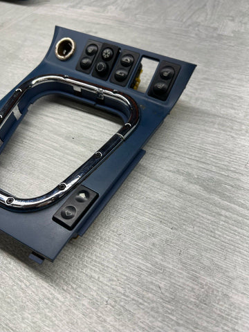 BMW Z3 M Z3M CENTER CONSOLE SHIFTER TRIM W/CHROME RING ESTORIL BLUE