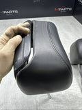 2001-2006 BMW E46 M3 Convertible Black Rear Headrests Head Rests Pair OEM