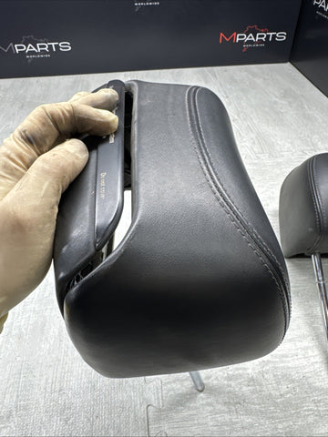 2001-2006 BMW E46 M3 Convertible Black Rear Headrests Head Rests Pair OEM
