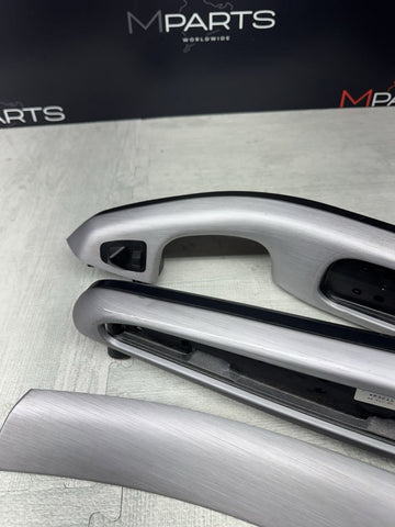01-06 BMW E46 M3 Convertible Interior Armrests Trim Set Brushed Aluminum *Notes*