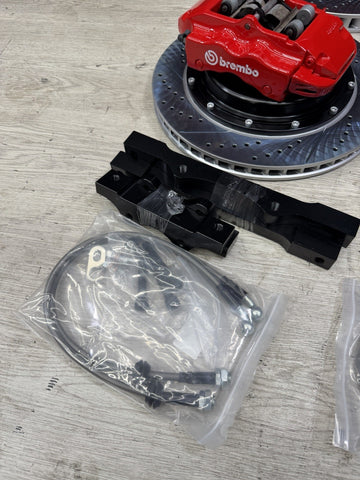 NEW 01-06 BMW E46 M3 BREMBO Big Brake Kit Red Calipers Rotors Set Plug Play