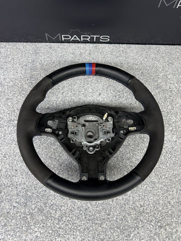 BMW Steering Wheel 01-06 E46 M3 Stock SMG Rewrapped Tri Color Stripe