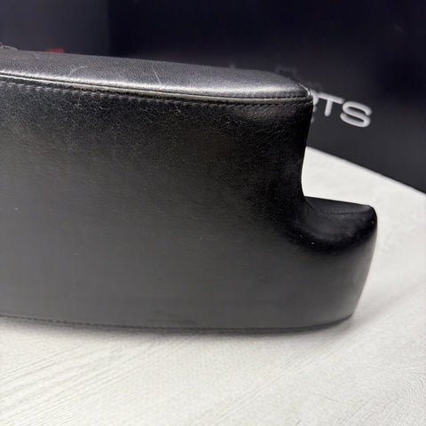 01-06 BMW E46 M3 Center Console Armrest Arm Rest Black Leather
