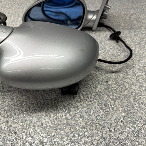 01-06 BMW E46 M3 Side View Door Mirrors Pair Titan Silver *Notes*